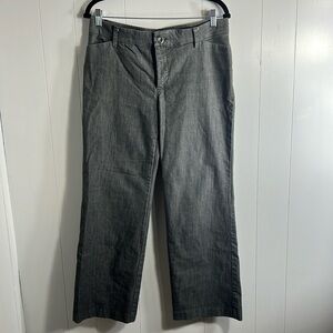 Lee Regular Fit Mid Rise Trouser Flex Motion Washed Gray Women Size 10 Short